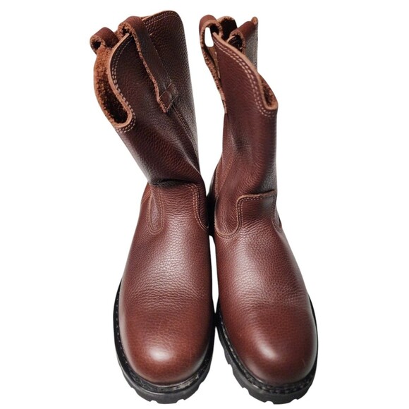 Rhino Leather Work Roper Brown Size 10 Pull On Wellington main image 8